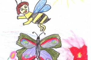 Kwiaty, pszczoły, las - praca Natalki DR4